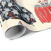 ROCOCO LADIES ART DECO MODE COSTUME ONTWERP CADEAUPAPIER (Rol Hoek)