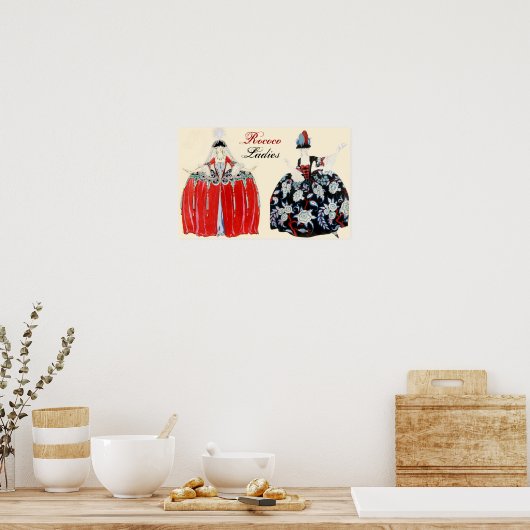 ROCOCO LADIES BEAUTY, MODE COSTUME DESIGNER POSTER (Keuken)