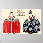 ROCOCO LADIES BEAUTY, MODE COSTUME DESIGNER POSTER (Voorkant)