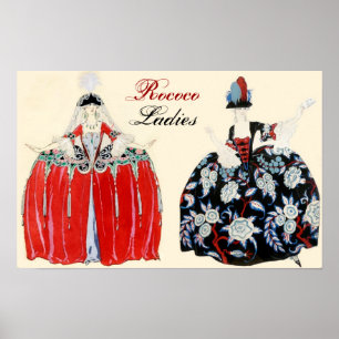 ROCOCO LADIES BEAUTY, MODE COSTUME DESIGNER POSTER