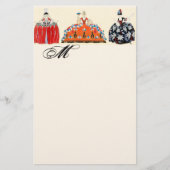 ROCOCO LADİES MODE COSTUME DESIGNER MONOGRAM BRIEFPAPIER (Voorkant)