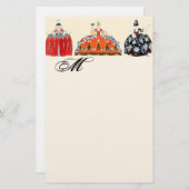 ROCOCO LADİES MODE COSTUME DESIGNER MONOGRAM BRIEFPAPIER (Voorkant / Achterkant)