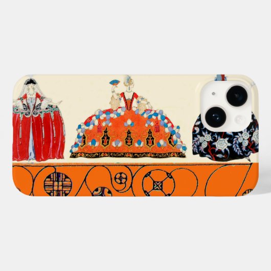 ROCOCO LADY ART DECO BEAUTY MODE COSTUME ONTWERP Case-Mate iPhone CASE (Achterkant (horizontaal))