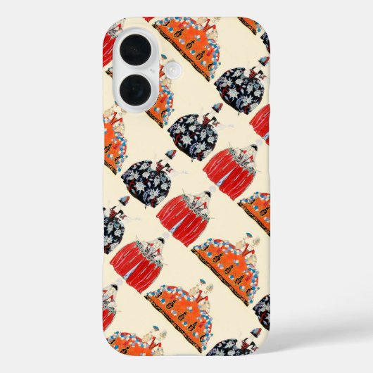 ROCOCO LADY ART DECO BEAUTY MODE COSTUME ONTWERP Case-Mate iPhone CASE (Achterkant)