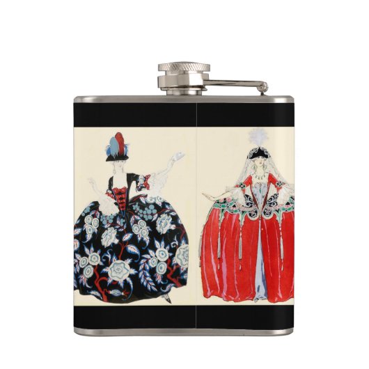 ROCOCO LADY ART DECO MODE COSTUME MONOGRAM HEUPFLES (Achterkant)