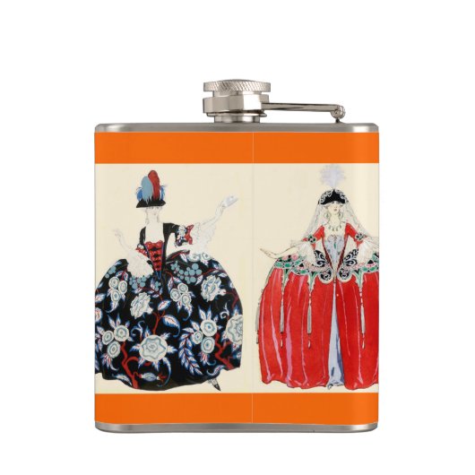 ROCOCO LADY ART DECO MODE COSTUME MONOGRAM HEUPFLES (Achterkant)