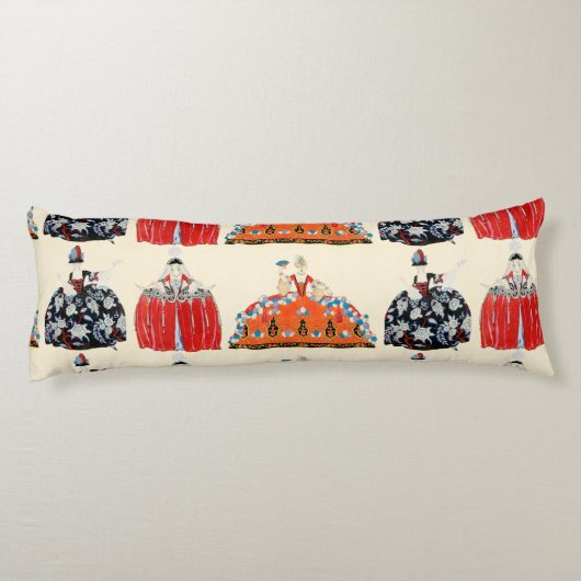 ROCOCO LADY BEAUTY, MODE KOSTUME DECO LICHAAMSKUSSEN (Achterkant)