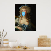 Rococo Lady met Bubblegum Altered Art Print (Keuken)
