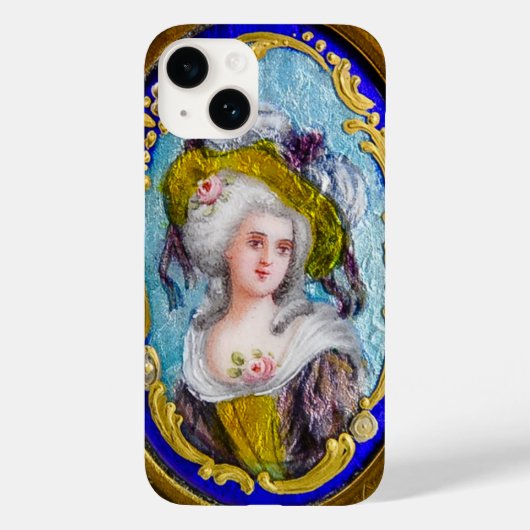 ROCOCO LADY MET PINKROSES Case-Mate iPhone CASE (Achterkant)