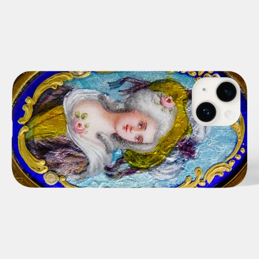 ROCOCO LADY MET PINKROSES Case-Mate iPhone CASE (Achterkant (horizontaal))