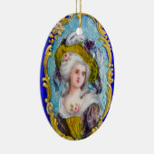 ROCOCO LADY MET PINKROSES KERAMISCH ORNAMENT (Rechts)