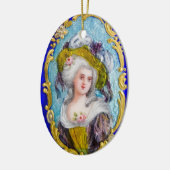 ROCOCO LADY MET PINKROSES KERAMISCH ORNAMENT (Links)
