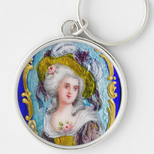 ROCOCO LADY MET PINKROSES SLEUTELHANGER