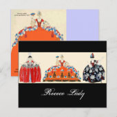 ROCOCO LADY MODE COSTUME DESIGNER MAKEUP ARTIST BRIEFKAART (Voorkant / Achterkant)