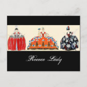 ROCOCO LADY MODE COSTUME DESIGNER MAKEUP ARTIST BRIEFKAART (Voorkant)