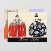 ROCOCO LADY MODE COSTUME DESIGNER MAKEUP ARTIST BRIEFKAART (Voorkant / Achterkant)