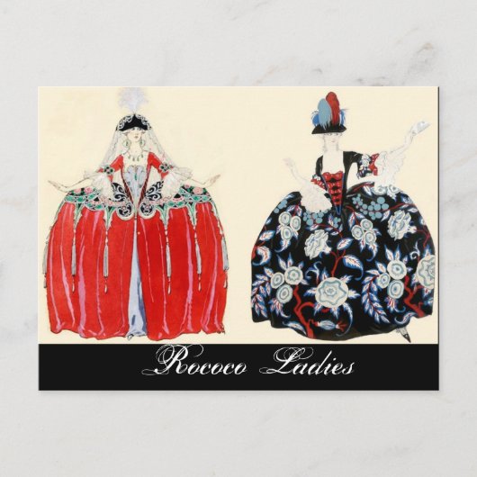 ROCOCO LADY MODE COSTUME DESIGNER MAKEUP ARTIST BRIEFKAART (Voorkant)