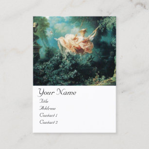 ROCOCO LADY ON SWOGRAM Green Pink White Visitekaartje