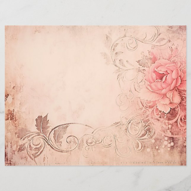 Rococo Liefde Letter Scrapbook Papier (Voorkant)