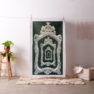 Rococo-Lijsten Dk Green Velvet Stof