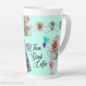 Rococo Marie Antoinette laat hen koffie Drinken Latte Mok (Rechterhoek)