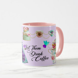 Rococo Marie Antoinette laat hen koffie Drinken Mok
