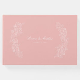 Rococo Marie Antoinette Roze Botanische Wapen Gastenboek