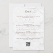 Rococo Monogram Crest All in One Wedding Kaart (Achterkant)