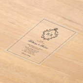 Rococo  Monogram Huwelijk Acryl Uitnodigingen (Laagn)