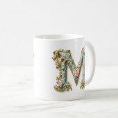 Rococo Monogram 'M' Mok voor een koffieprinses (Voorkant rechts)