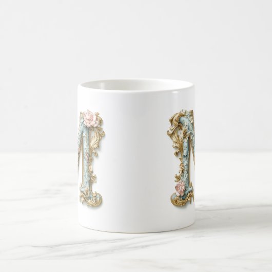 Rococo Monogram 'M' Mok voor een koffieprinses (Center)