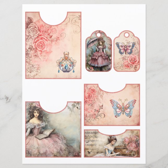 Rococo Opvouwbare Pocket Cuttable Scrapbook Papier (Voorkant)