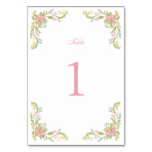 Rococo Ornate Floral Border Wedding Kaart (Voorkant)