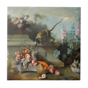 Rococo Painting for the Year of the Monkey Tile Tegeltje