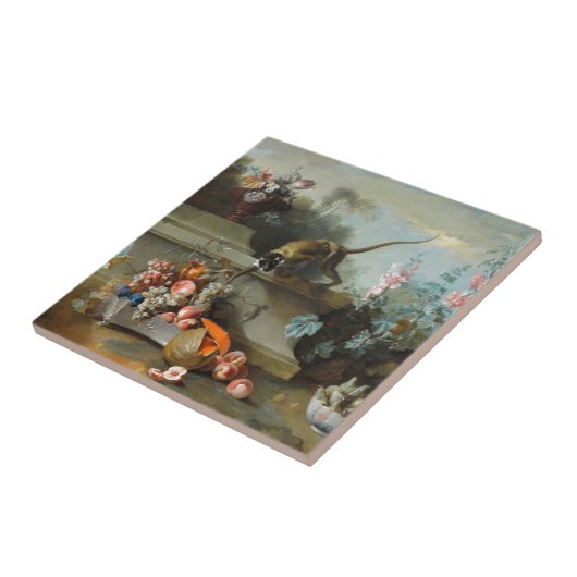 Rococo Painting for the Year of the Monkey Tile Tegeltje (Zijkant)