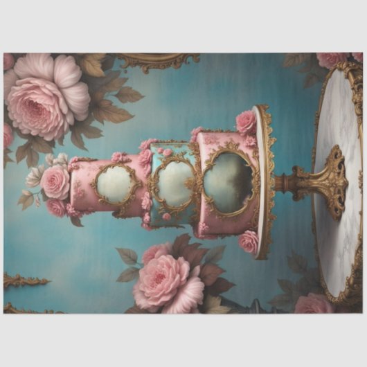 Rococo Parijse Gelaagde Taart 3 Decoupage Papier (Voorkant)