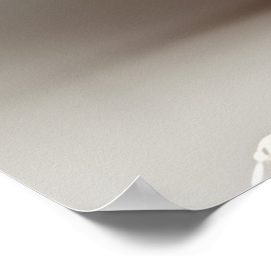 Rococo pastel kleur papier Shiba Inu Poster (Hoek)