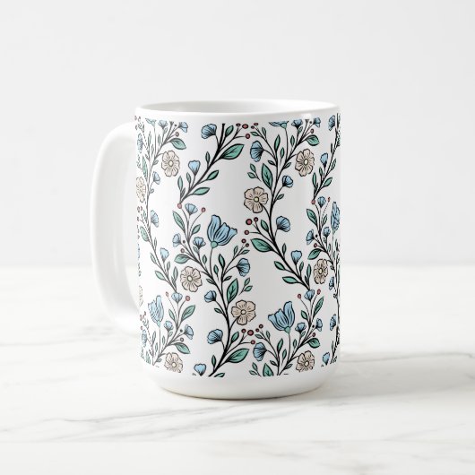 Rococo pattern koffiemok (Voorkant links)