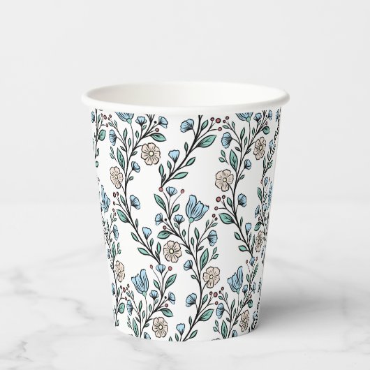 Rococo pattern papieren bekers (Achterkant)