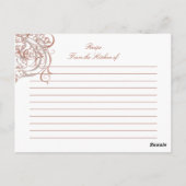  Rococo Peach Vrijgezellenfeest Recept Kaart (Achterkant)