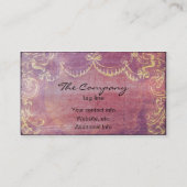 Rococo Peacock bij Paarse Visitekaartjes (Achterkant)