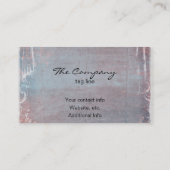 Rococo Peacock in roze en blauwe Visitekaartjes (Achterkant)