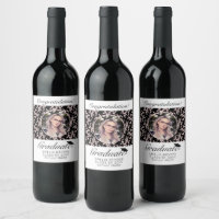 Rococo Pink Black Afstuderen Foto Afstuderen