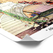 Rococo Princess loopt in een sprookjestuin Poster (Hoek)