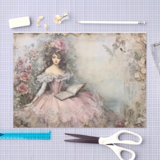 Rococo Prinses Weefsel Pagina Tissuepapier (Craft)