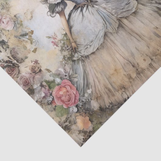 Rococo Prinses Weefsel Pagina Tissuepapier (Detail)