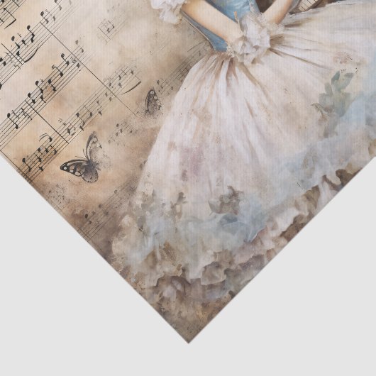 Rococo Prinses Weefsel Pagina Tissuepapier (Detail)