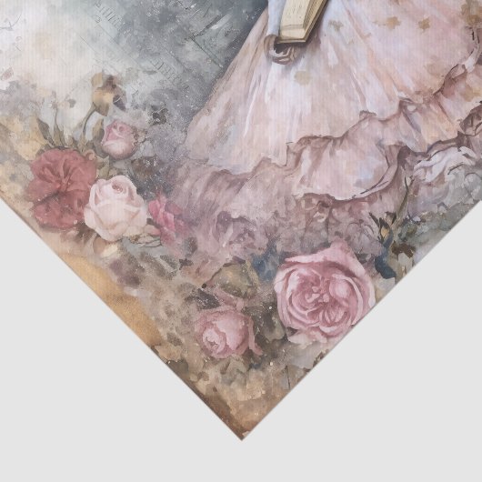 Rococo Prinses Weefsel Pagina Tissuepapier (Detail)