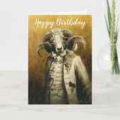 Rococo Ram Verjaardag Kaart (Voorkant)