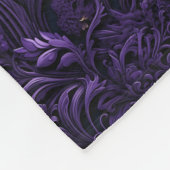 Rococo Realms: Donkere Paarse & gouden fleece deke Deken (Hoek)